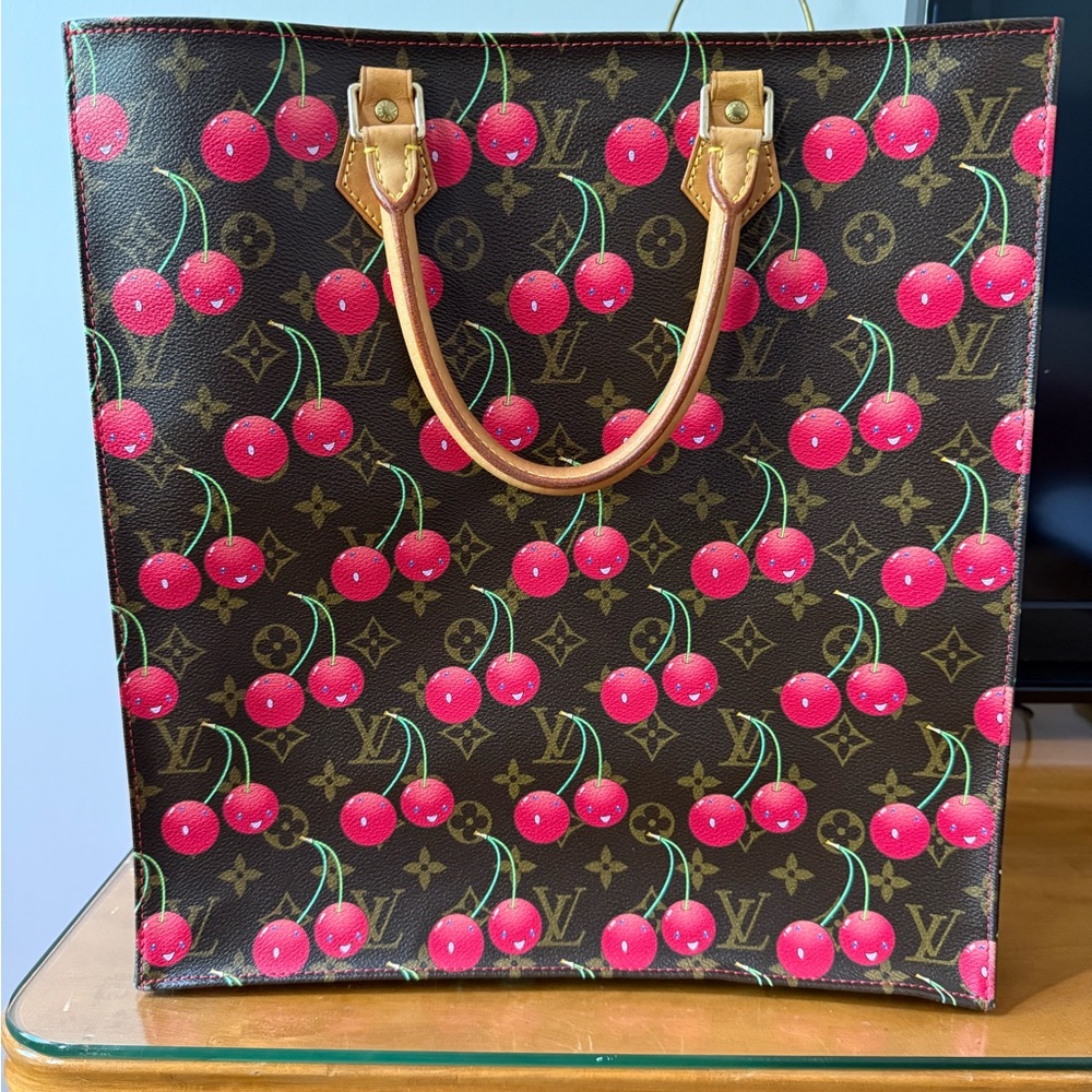Louis Vuitton Monogram Cerises Sac Plat Tote - Authenticated